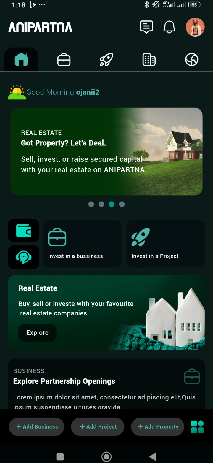 ANIPARTNA — App screen 1